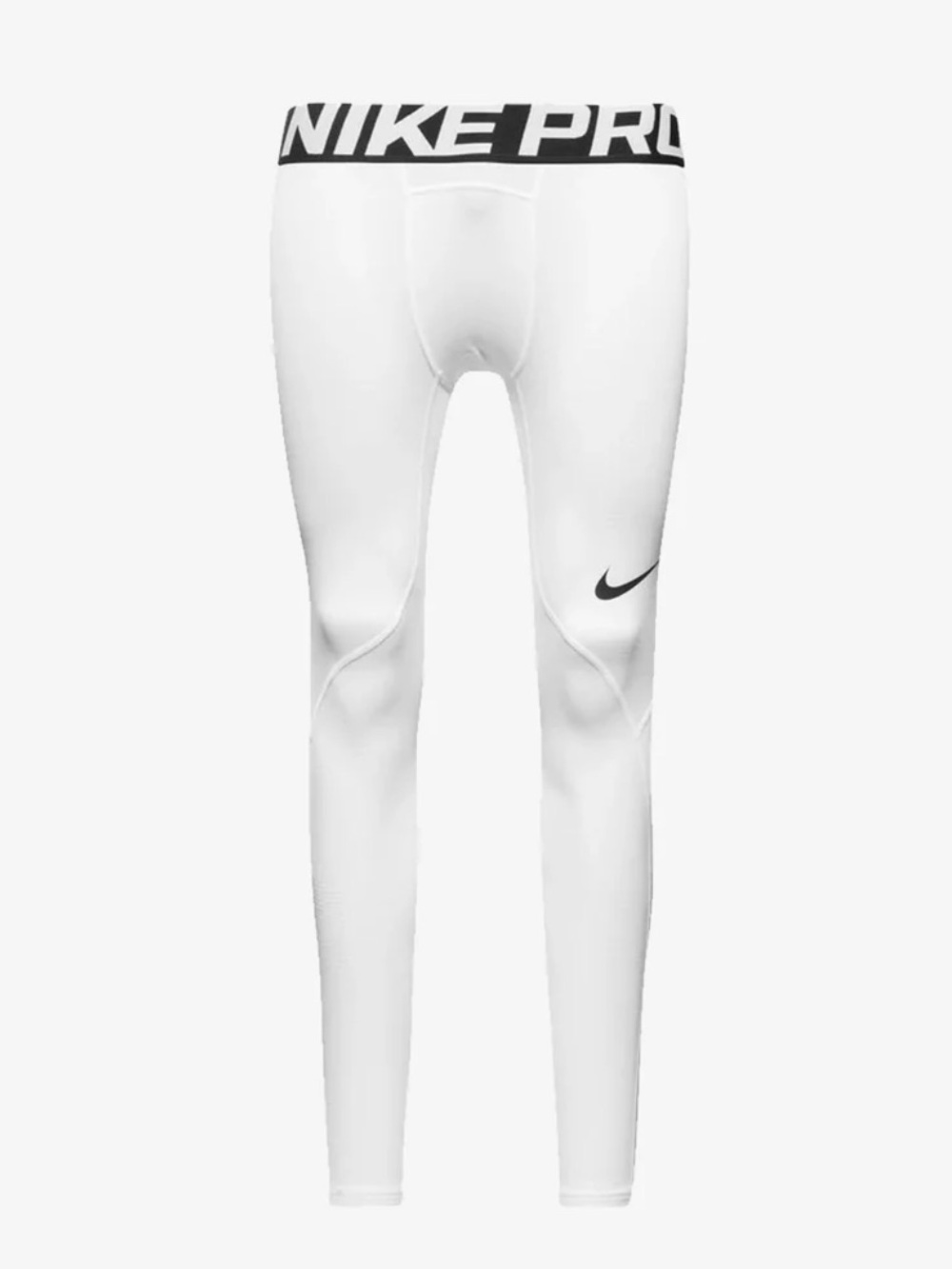 NIKE PRO Dri-Fit Graphic Elastic Waistband White Compression Pants Boy's Size M